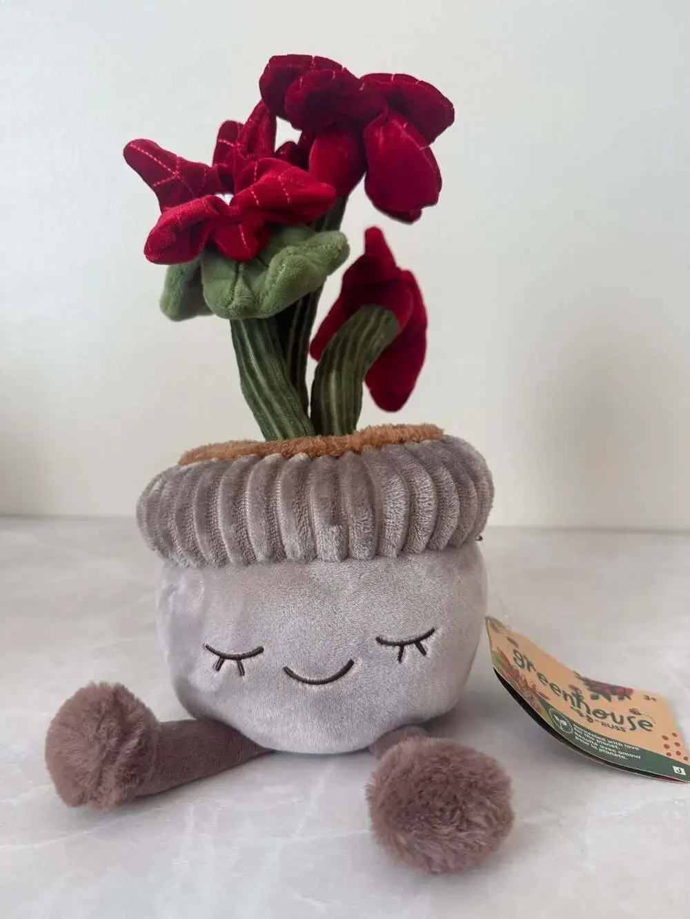 Greenhouse by Russ Casie the Poinsettia 12-Inch Plush Potted Plant